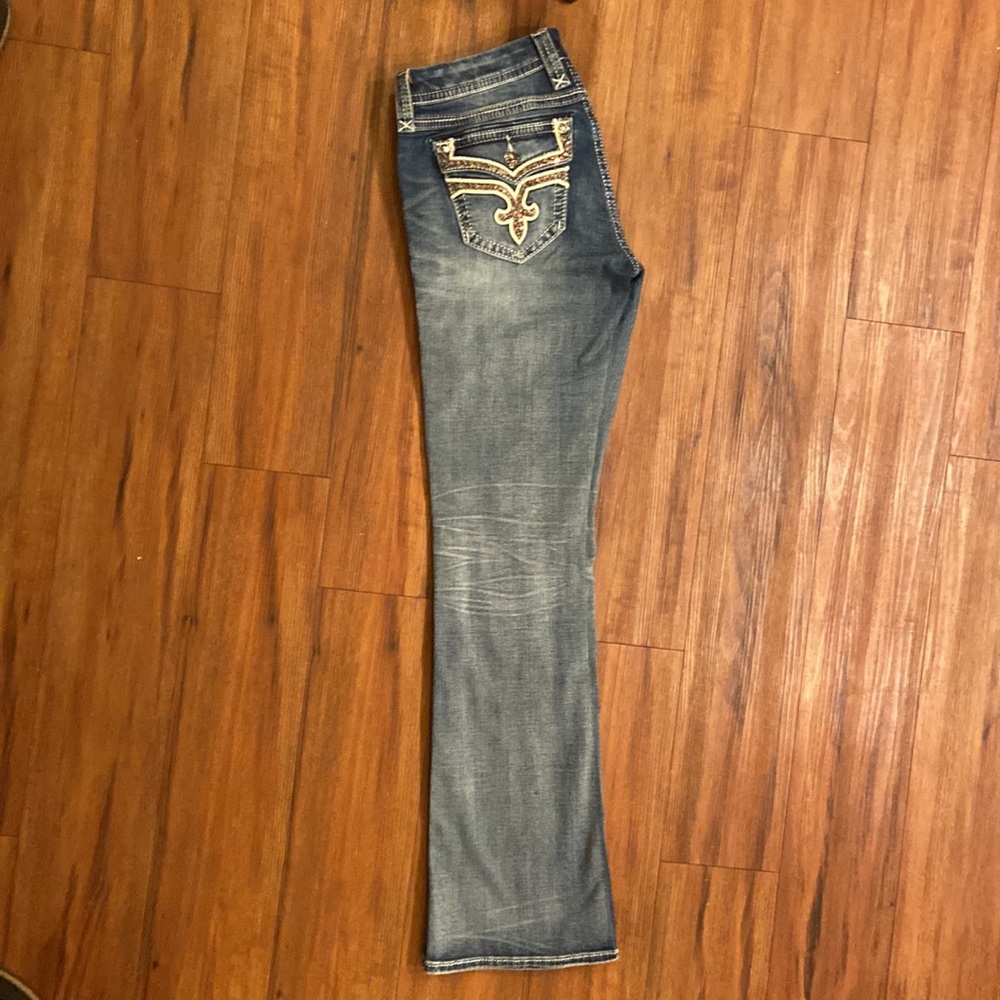 Rock Revival slim fit boot cut Sherrya tall (34” inseam) jeans.